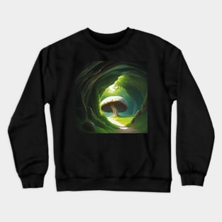 Jungle Mushroom in a Lush Cave Crewneck Sweatshirt